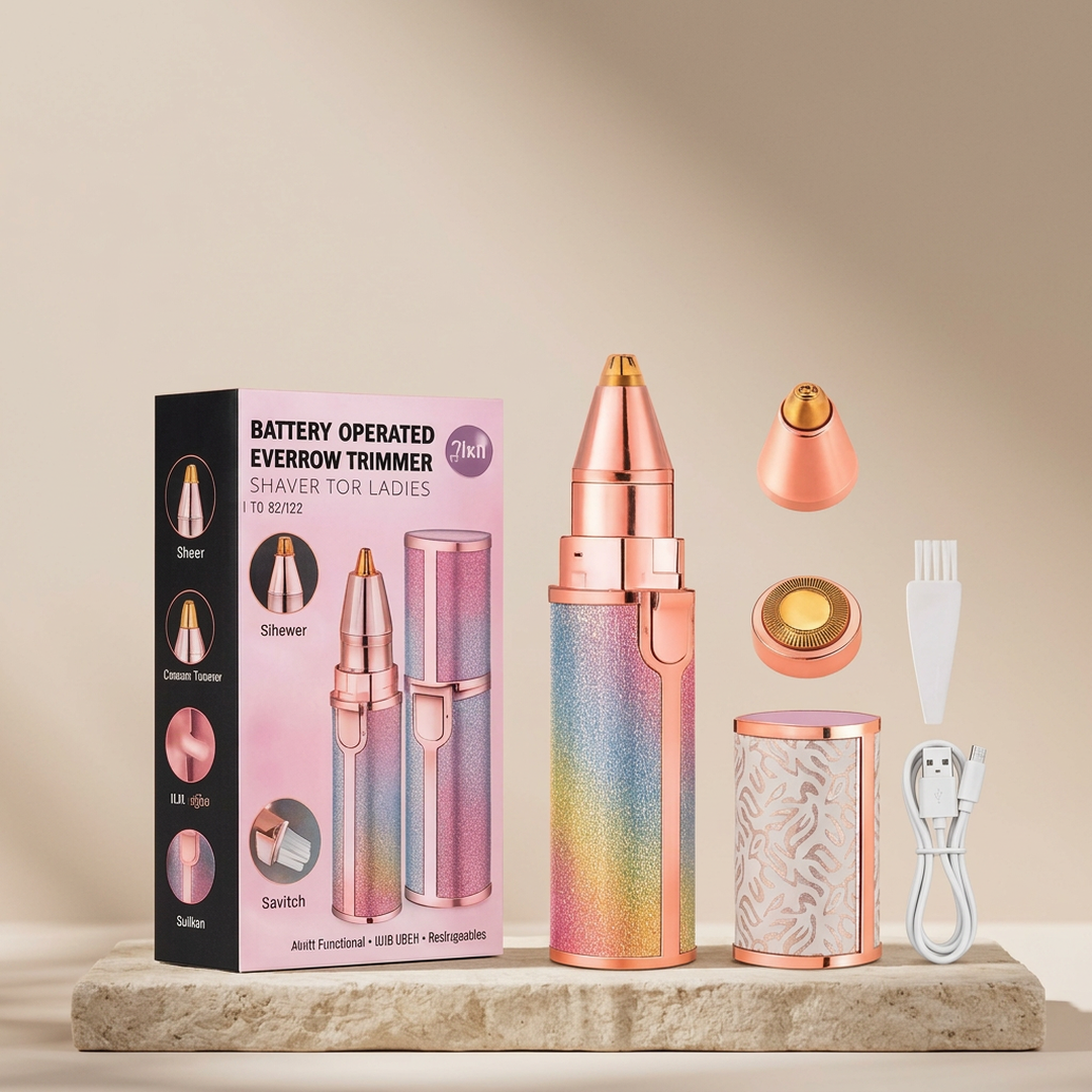 Flawless 2-in-1 Pen Hair Remover – Rechargeable Precision Trimmer for Effortless Brow Shaping